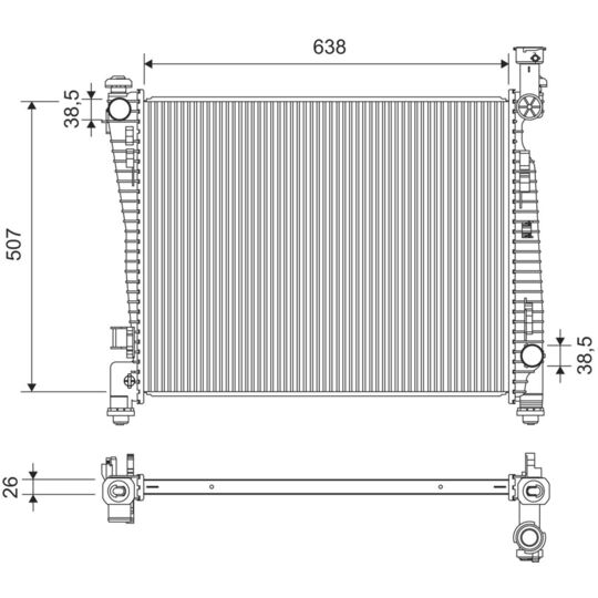 701423 - Radiator, engine cooling 