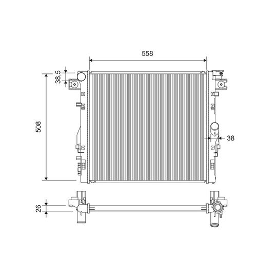 701417 - Radiator, engine cooling 