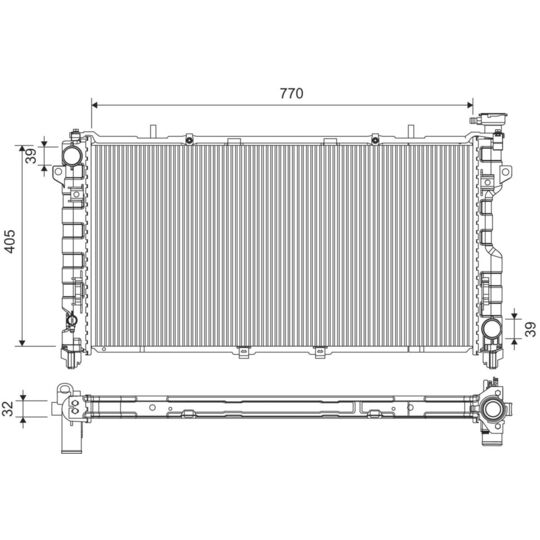 701434 - Radiaator, mootorijahutus 