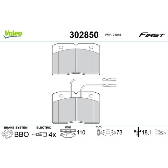 302850 - Brake Pad Set, disc brake 