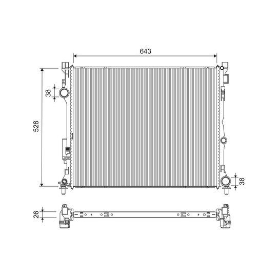 701307 - Radiator, engine cooling 