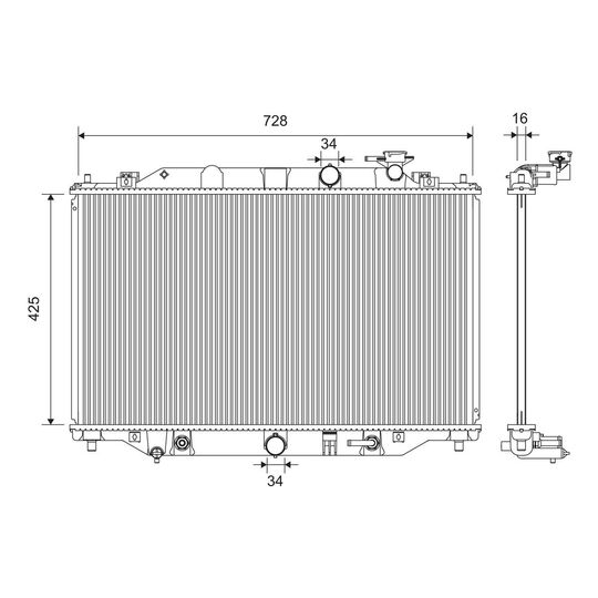 701392 - Radiator, engine cooling 