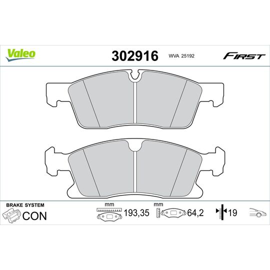 302916 - Brake Pad Set, disc brake 