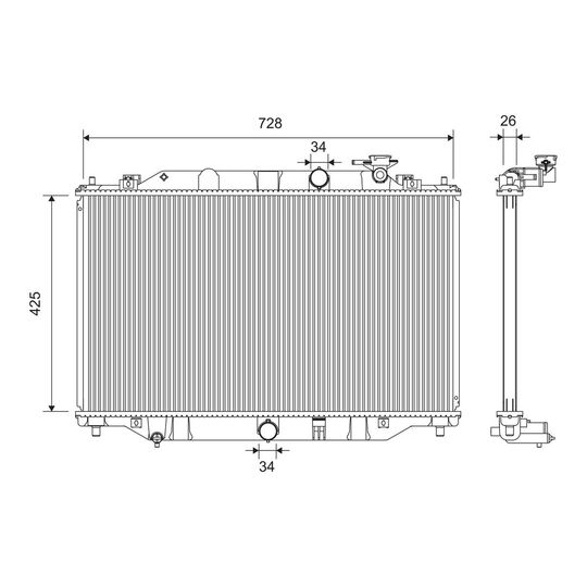 701393 - Radiator, engine cooling 