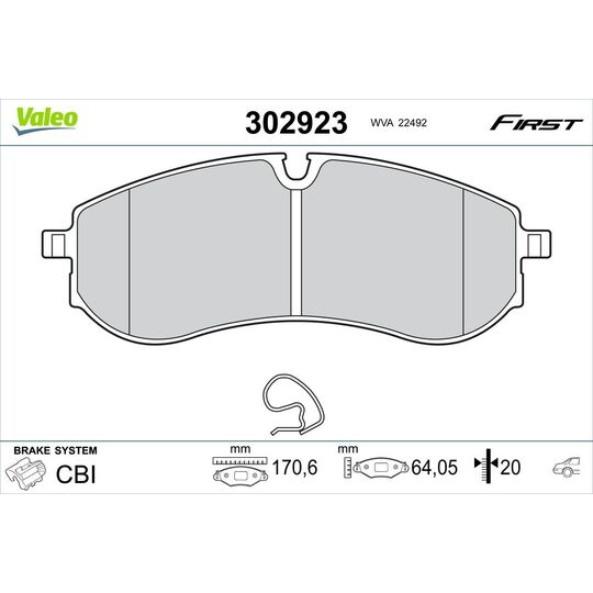 302923 - Brake Pad Set, disc brake 