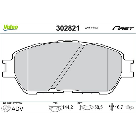 302821 - Brake Pad Set, disc brake 