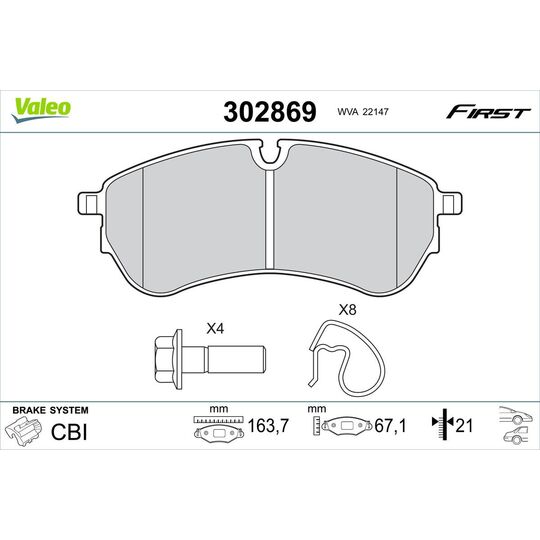 302869 - Brake Pad Set, disc brake 