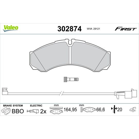 302874 - Brake Pad Set, disc brake 