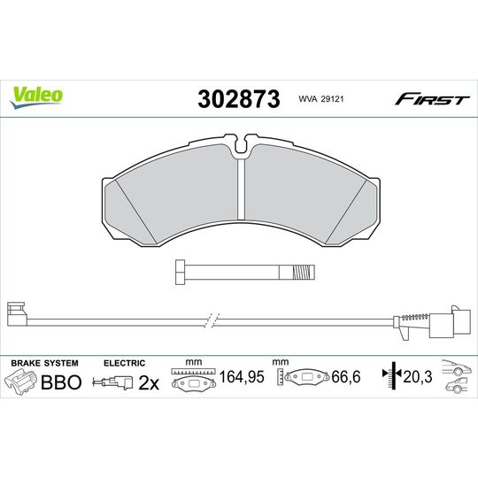 302873 - Brake Pad Set, disc brake 