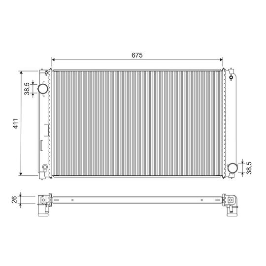 701301 - Radiaator, mootorijahutus 