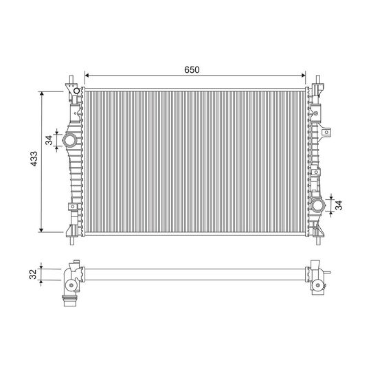 701284 - Radiator, engine cooling 