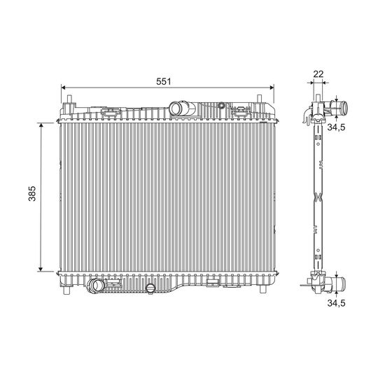 701286 - Radiator, engine cooling 