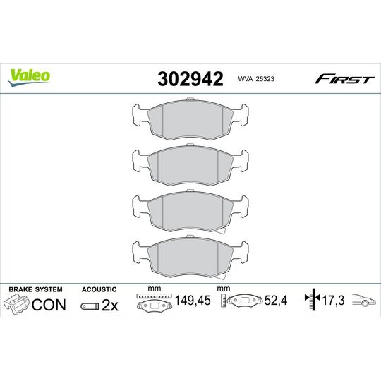 302942 - Brake Pad Set, disc brake 