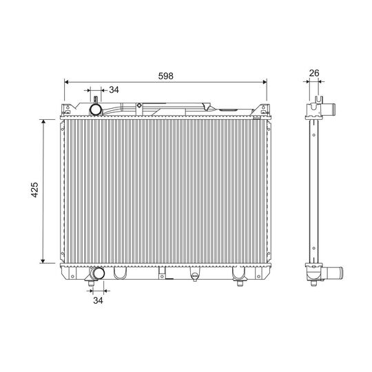 701251 - Radiator, engine cooling 