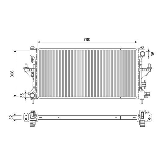 701738 - Radiator, engine cooling 