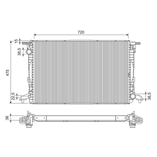 701309 - Radiaator, mootorijahutus 