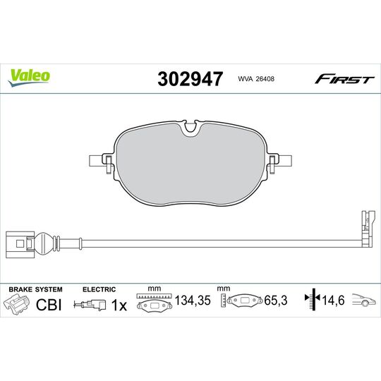 302947 - Brake Pad Set, disc brake 