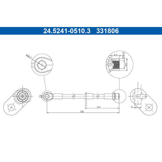 24.5241-0510.3 - Brake Hose 