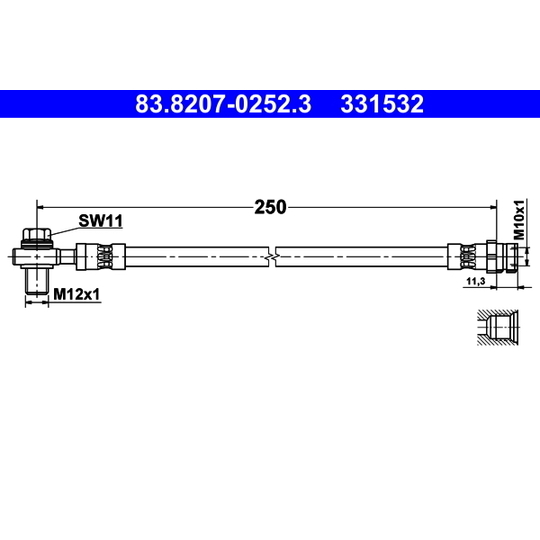 83.8207-0252.3 - Bromsslang 