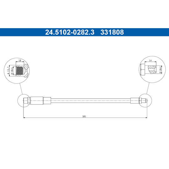 24.5102-0282.3 - Brake Hose 