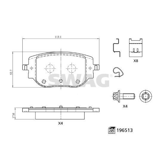 33 11 2200 - Brake Pad Set, disc brake 