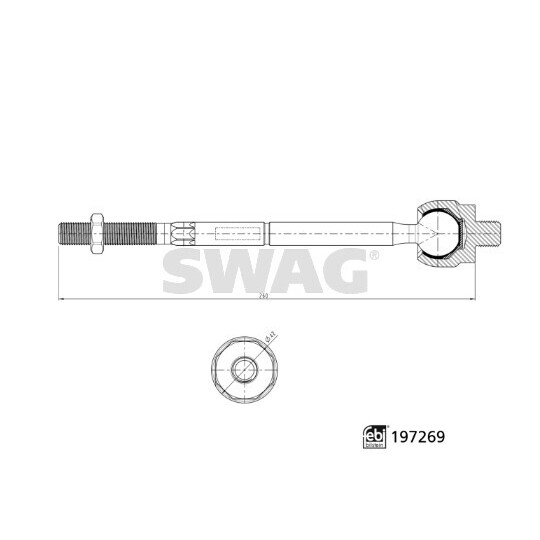 33 11 2538 - Tie Rod Axle Joint 