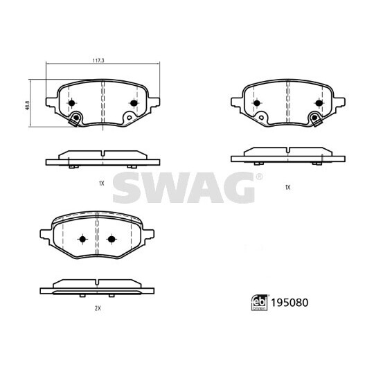 33 11 1855 - Brake Pad Set, disc brake 