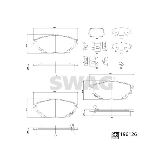 33 11 2123 - Brake Pad Set, disc brake 