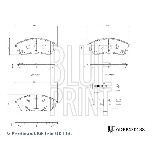 ADBP420188 - Brake Pad Set, disc brake 