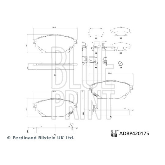 ADBP420175 - Piduriklotsi komplekt, ketaspidur 