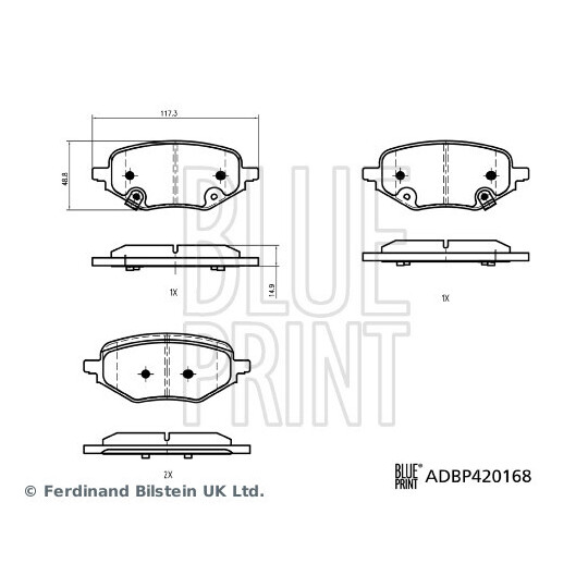 ADBP420168 - Brake Pad Set, disc brake 