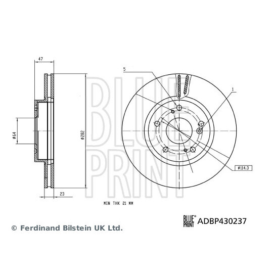 ADBP430237 - Bromsskiva 