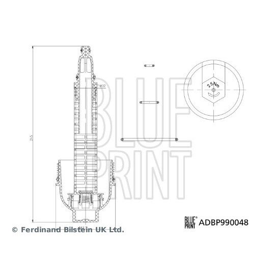 ADBP990048 - Cap, oil filter housing 