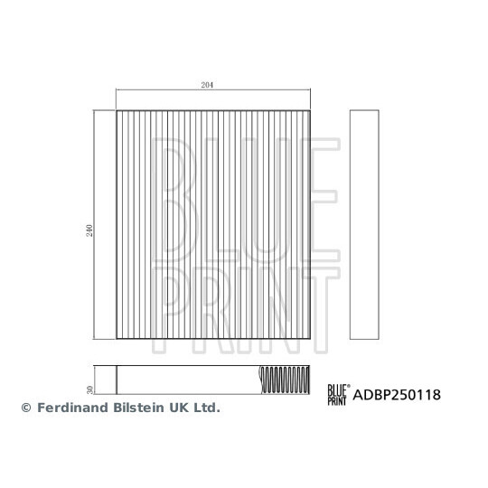 ADBP250118 - Filter, interior air 