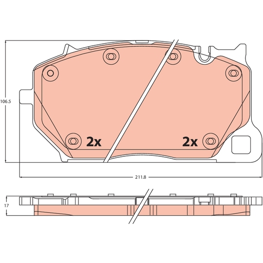 GDB2508 - Brake Pad Set, disc brake 