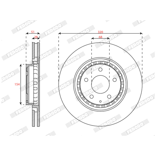 DDF3070C - Brake Disc 