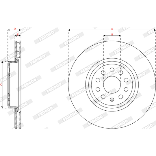 DDF3101C - Bromsskiva 