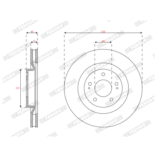 DDF2805C - Brake Disc 