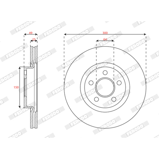 DDF3064C - Brake Disc 