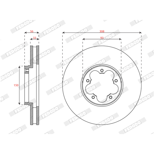 DDF3057C - Brake Disc 