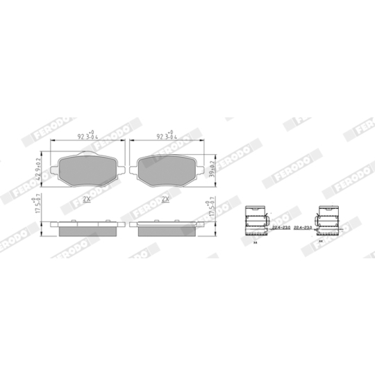 FDB5197 - Brake Pad Set, disc brake 