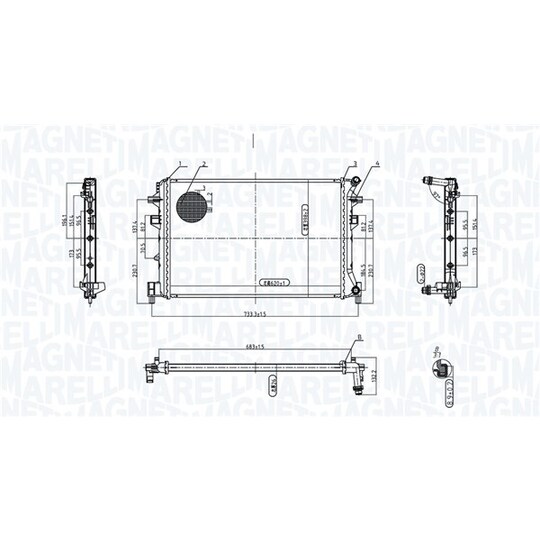 350213220300 - Radiator, engine cooling 