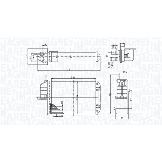 350218520000 - Heat Exchanger, interior heating 