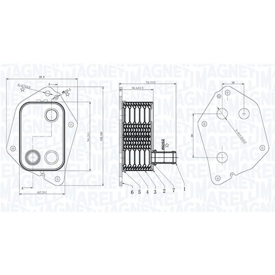 350300006000 - Oil Cooler, engine oil 