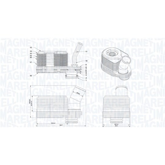 350300006700 - Oil Cooler, engine oil 