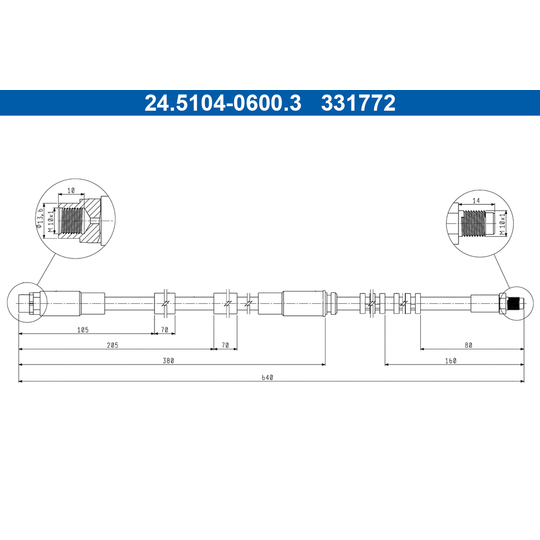 24.5104-0600.3 - Brake Hose 