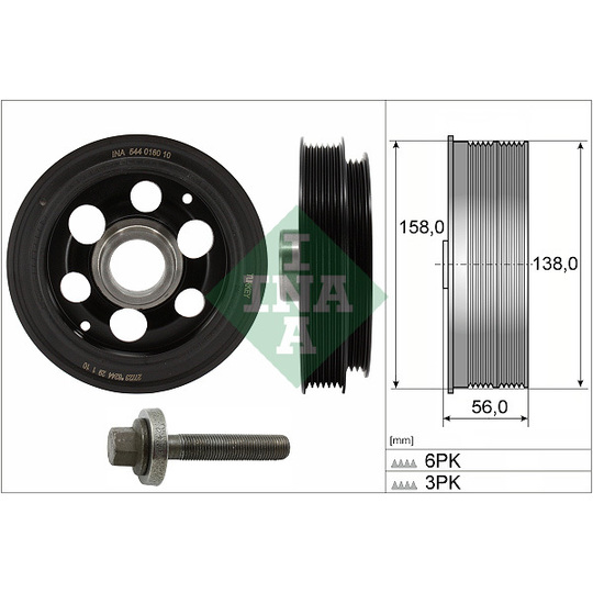 544 0180 20 - Belt Pulley Set, crankshaft 