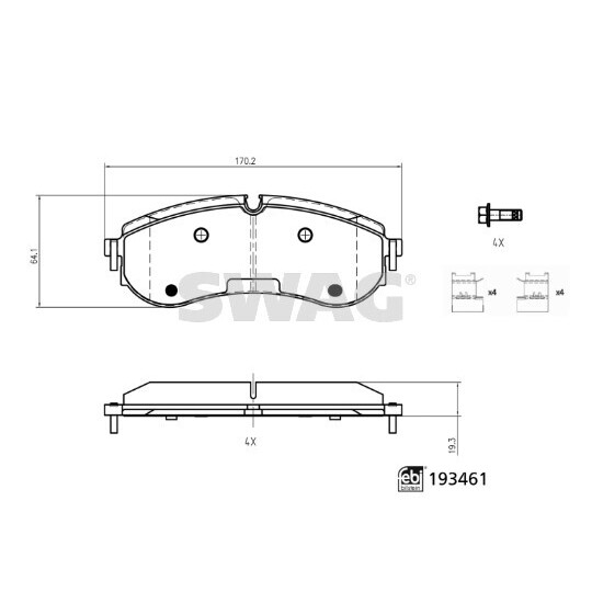 33 11 1253 - Brake Pad Set, disc brake 