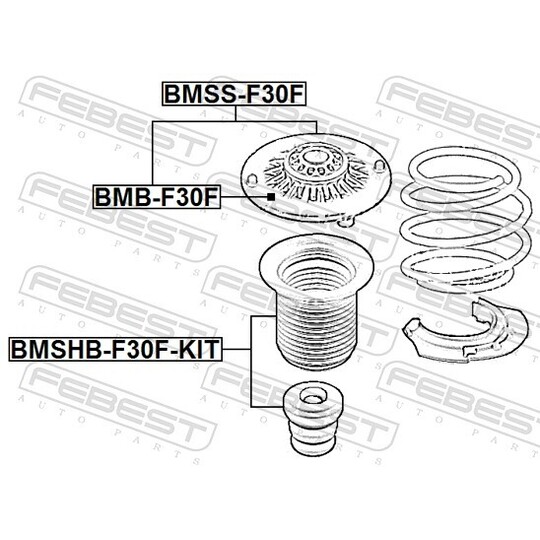 BMB-F30F - Anti-Friction Bearing, suspension strut support mounting 