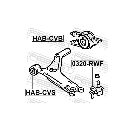 HAB-CVB - Control Arm-/Trailing Arm Bush 
